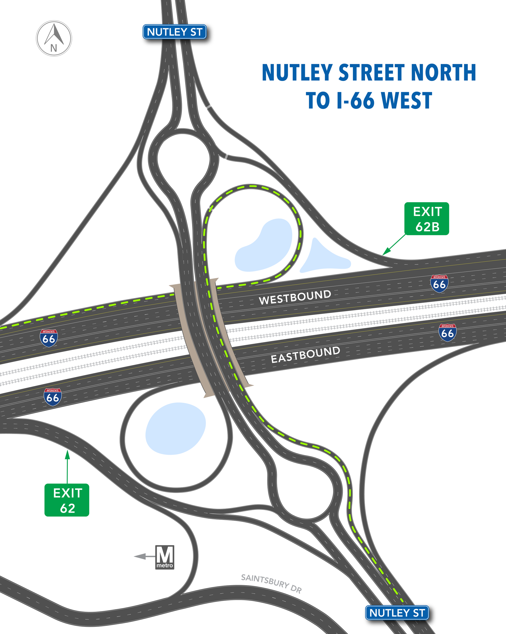 VA-243N to I-66W Bypass Lane