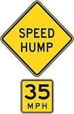 speed hump sign